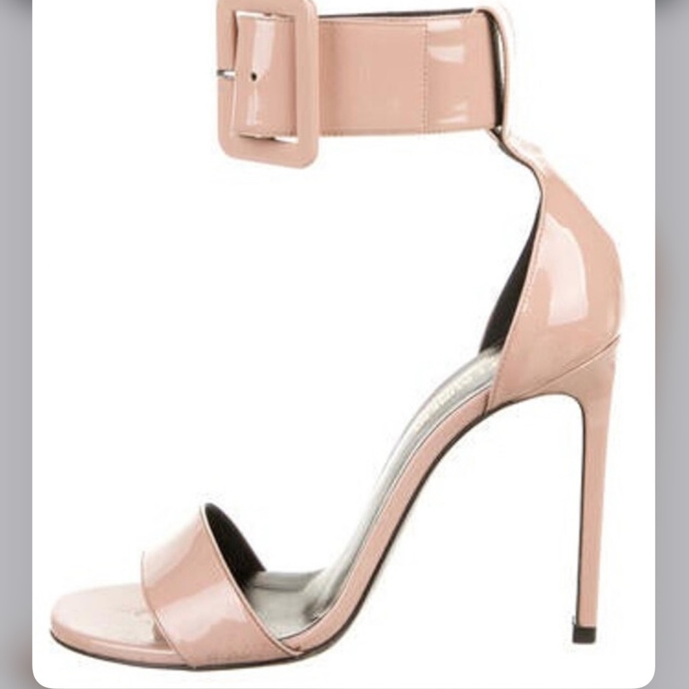 Saint Laurent pink/nude patent leather heels sz 36